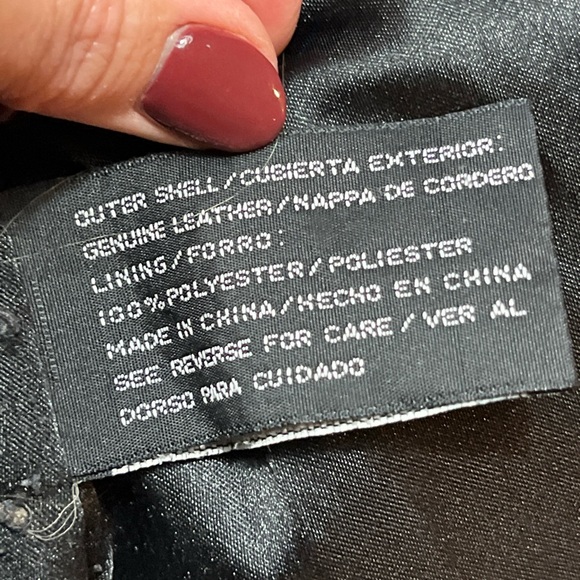 90s BLACK MOTO Leather ZIP JACKET collared Jacqueline Ferrar SOFT lamb skin coat - Picture 3 of 16